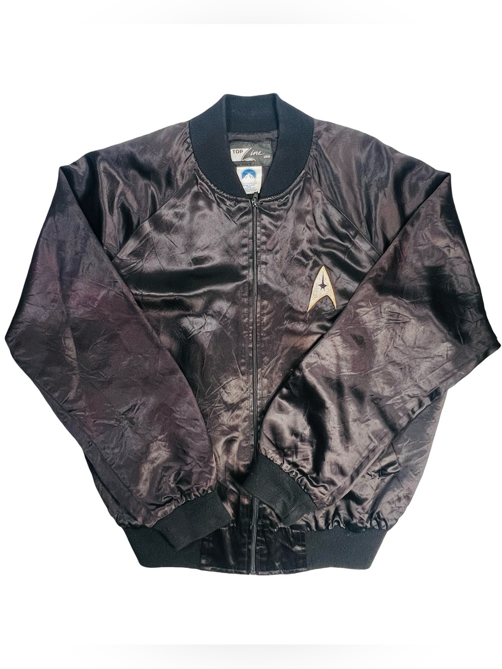 🖖 VINTAGE STAR TREK Satin Bomber Jacket ✨ Top Line USA